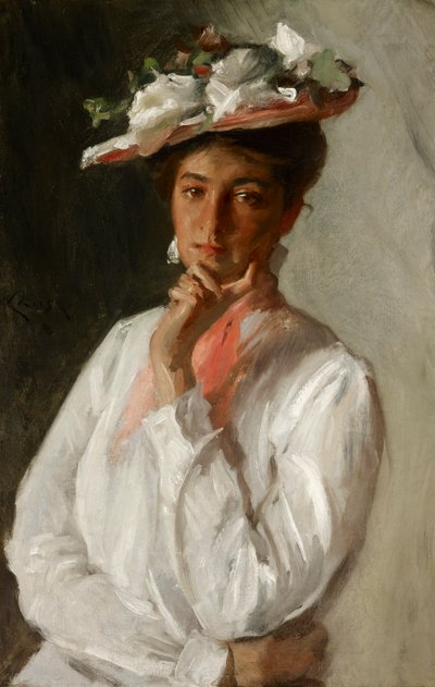 Donna in bianco da William Merritt Chase